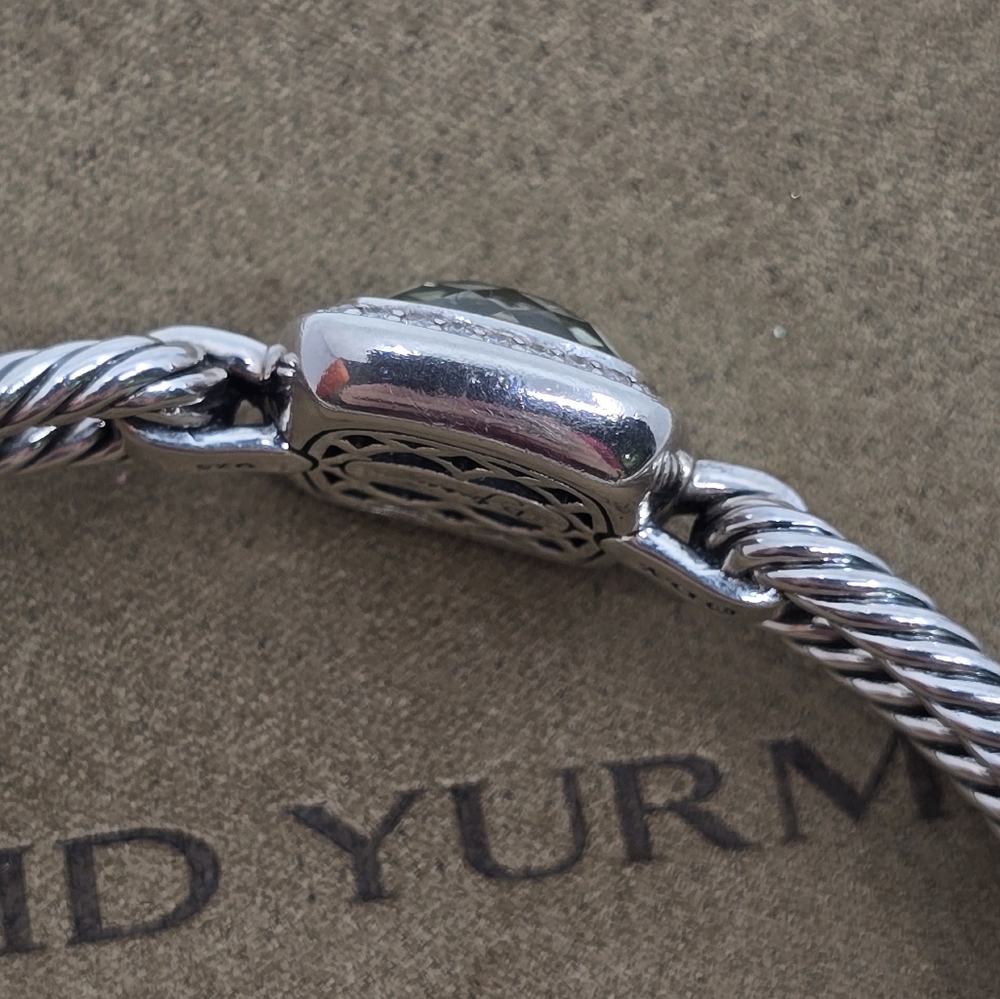 David Yurman Prasiolite & Diamond Albion Bracelet - Picture 9 of 11